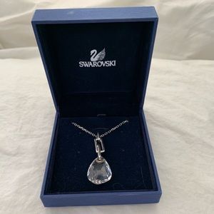 Swarovski Silver Teardrop Necklace